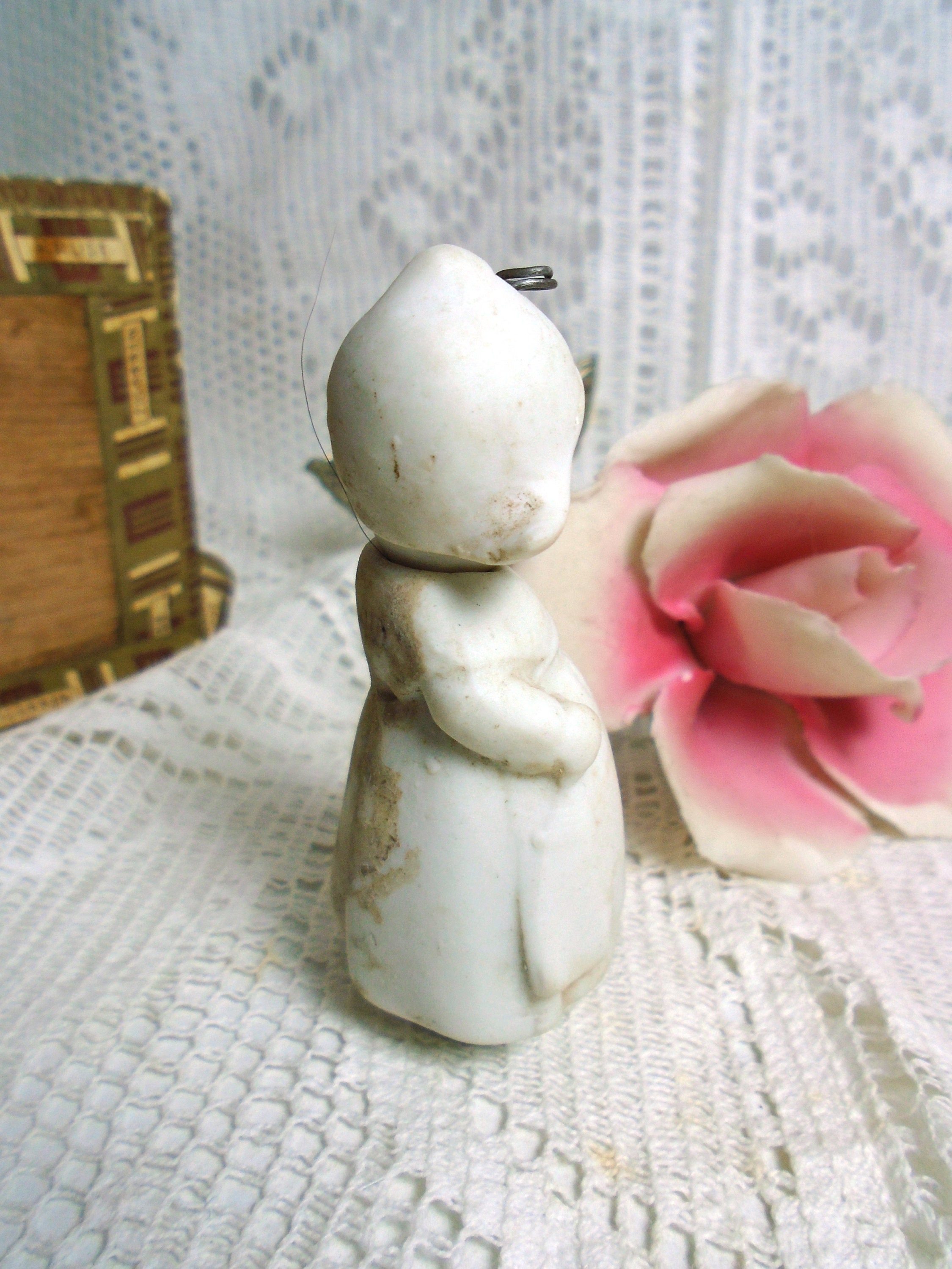 Antique German Nodder doll bobble head Dutch Girl Miniature Etsy