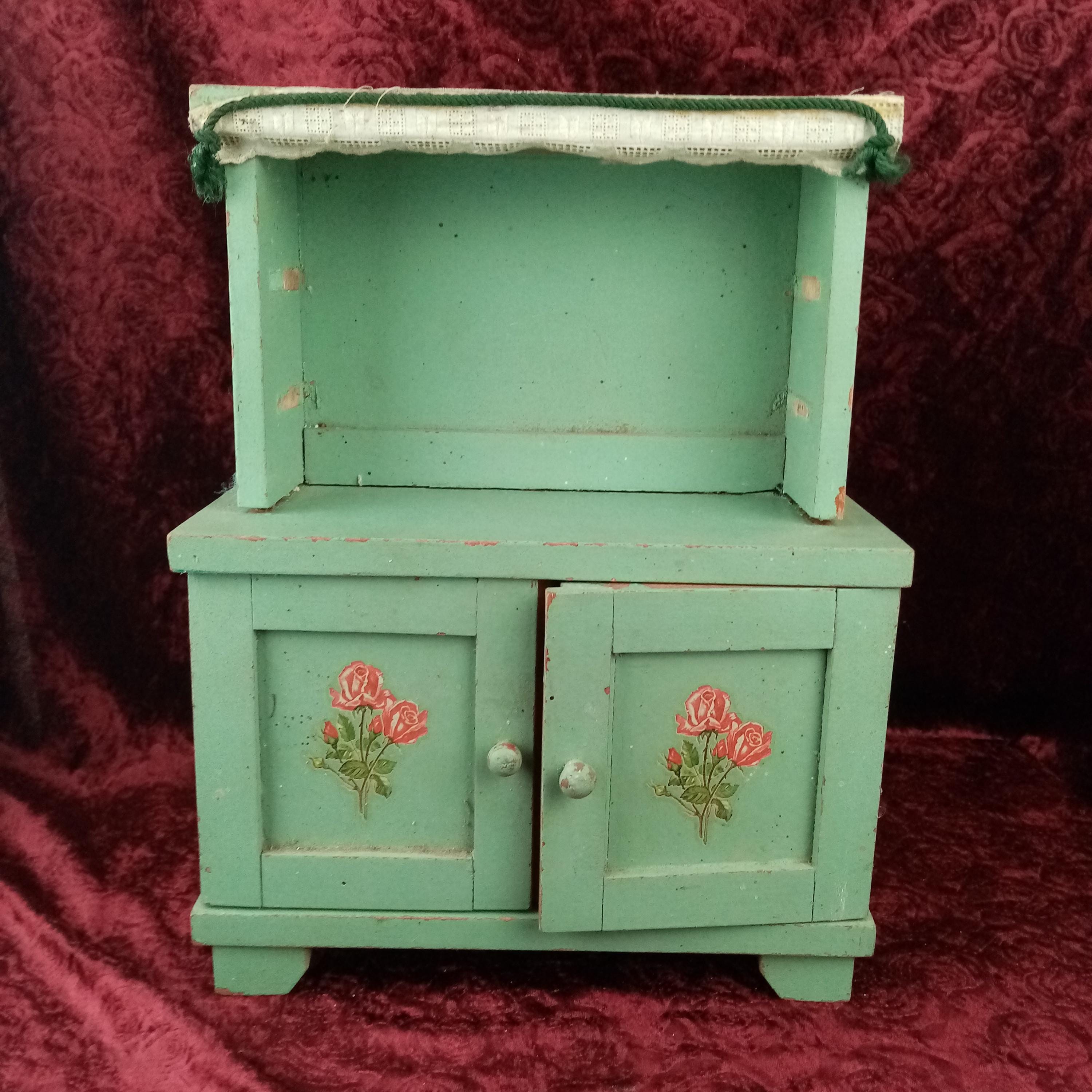 ヴィンテージドイツドールハウスキッチンキャビネット、子供用おもちゃ