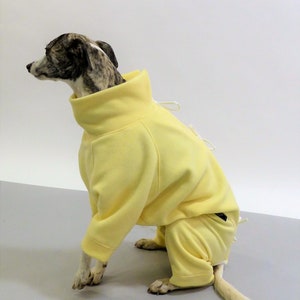 Greyhound Pyjamas, Whippet Pyjamas, Elderly Dog Onesie, Easy to put on and Made to Order in Soft Polar Fleece, Italian Greyhound Clothes