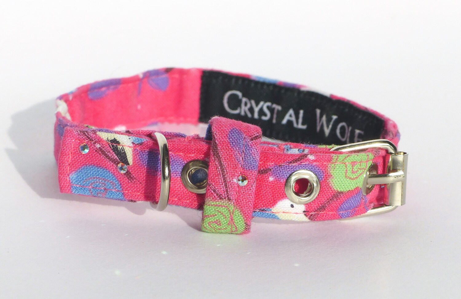Small Dog CollarPretty Dog Collar Bird Print Gift For Dog Etsy