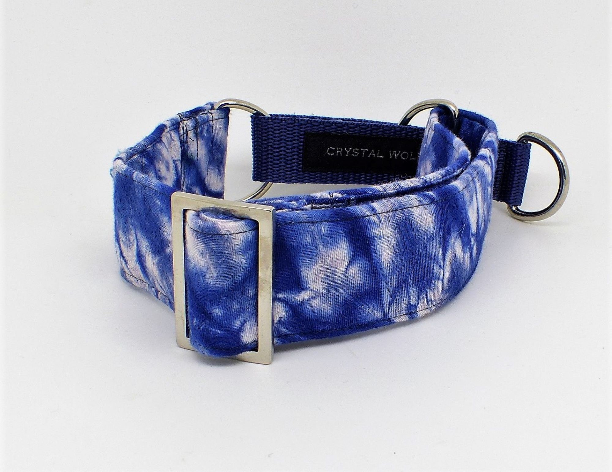 African Tie Dye Blue Greyhound Collar Blue Martingale Etsy
