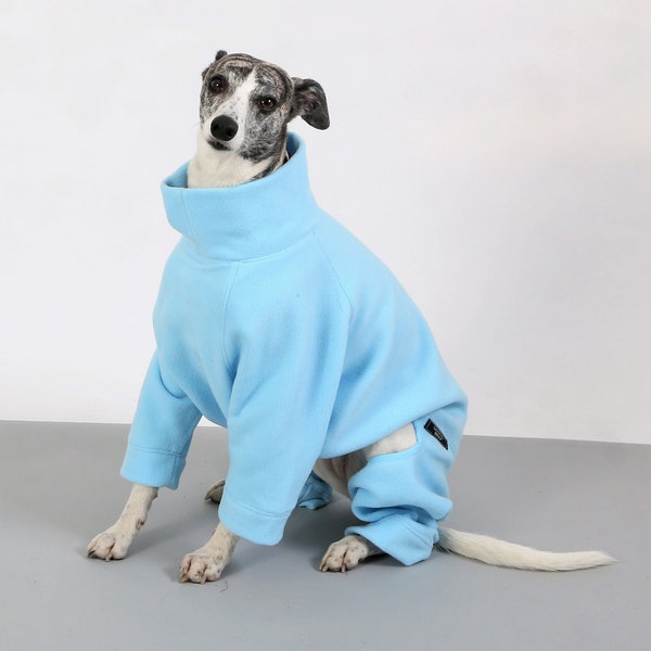 Whippet Pyjamas, Greyhound Pyjamas, Dog Onesie, Made to Order in Soft Polar Fleece, Italian Greyhound Clothes