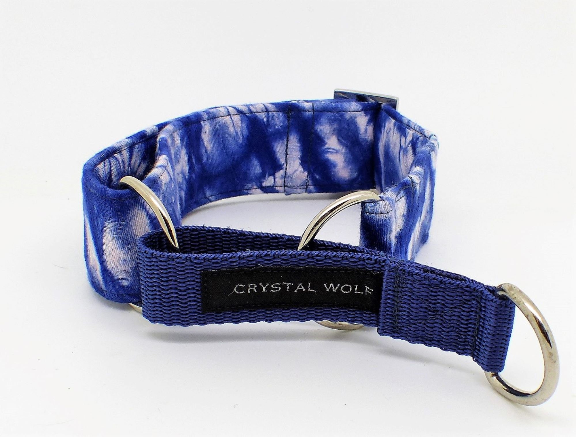 African Tie Dye Blue Greyhound Collar Blue Martingale Etsy