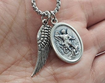St. Michael Necklace: Guardian Angel, Police, Military Gift