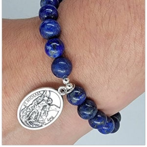 Choose Your Saint Charm Bracelet, Men's Catholic Bracelet, St. Francis, St. Anthony, St. Michael, St. Barbara, St. Raphael