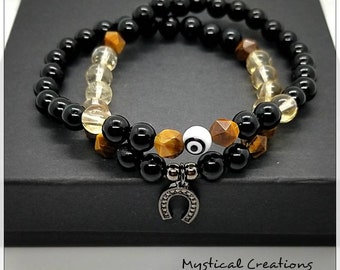 Brown Agate Fehu Rune Bracelet Viking Rune Bracelet Viking - 