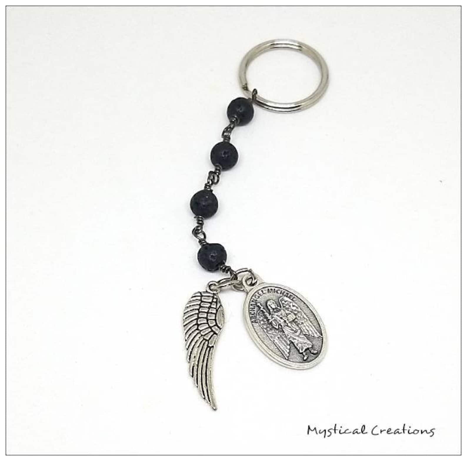 St. Michael Keychain. Catholic Keychain Archangel Michael Etsy