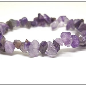Amethyst Chip Bracelet-Amethyst Stone, Amethyst Jewelry, Amethyst Crystal, Amethyst Gemstone Bracelet, Amethyst Stretch Bracelet