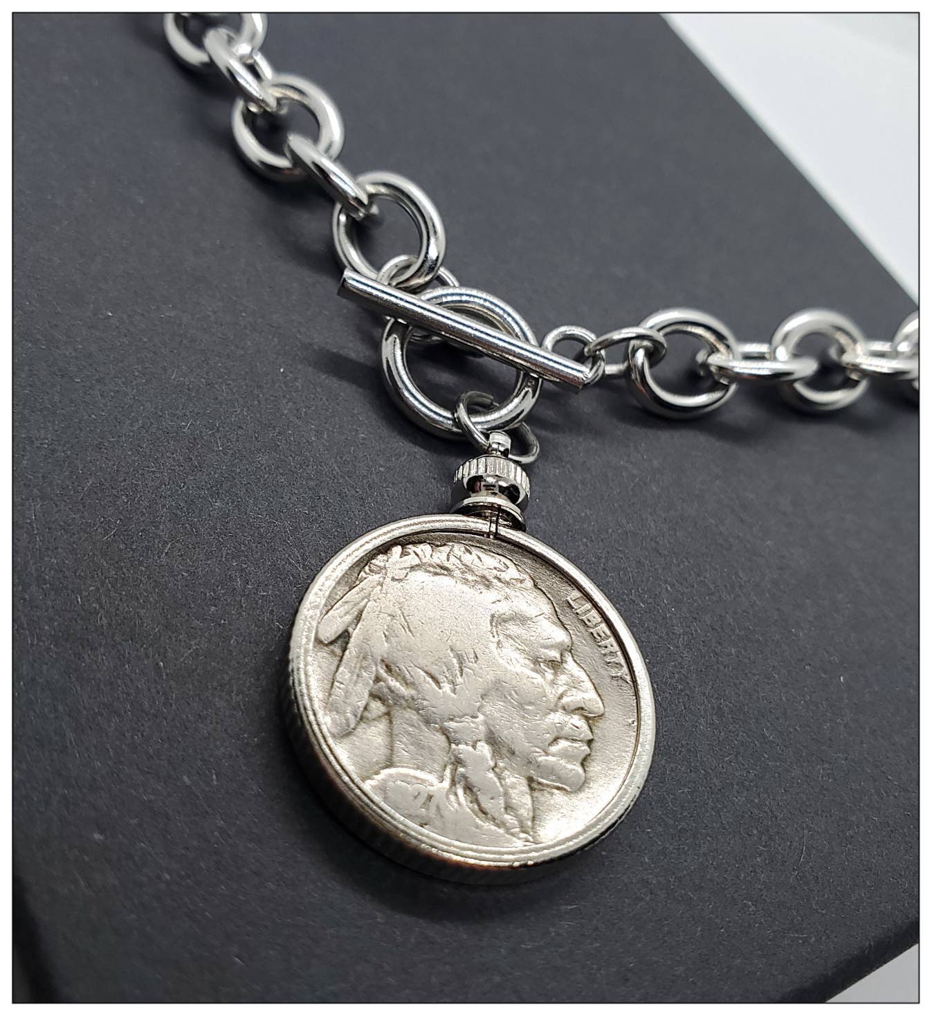 Silver Coin Necklace - Etsy