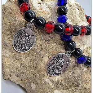 Choose your saint car protection rear view mirror charm, new car gift, safe travels