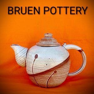 Handmade Stoneware Teapot      8 cup capacity   Shipped from USA, all work done by Dan Bruen Packard