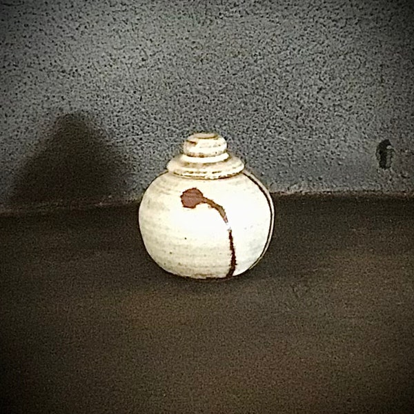 On Sale Now!    Handmade Stoneware Miniature Lid Jar