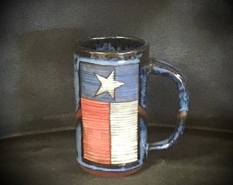 the Texas Pint   new from Bruen Pottery- this sturdy handmade Stein holds 18 ounces lead-free and dishwasher safe