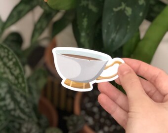 Pegatina para taza de té con chips