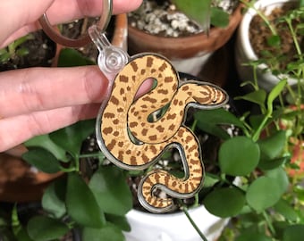 Llavero con forma de serpiente de nariz de cerdo occidental