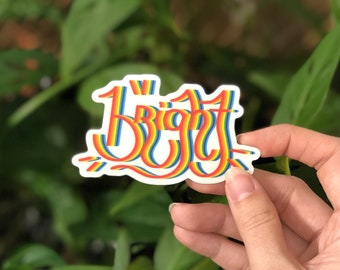 Pegatina con letras de luz brillante