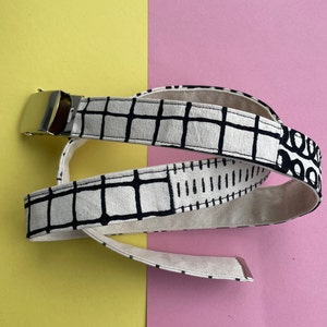 Cotton Canvas Belt, Off Cuts Belt, Hand Printed Cotton Canvas Belt, Zero Waste Sustainable Fashion image 2