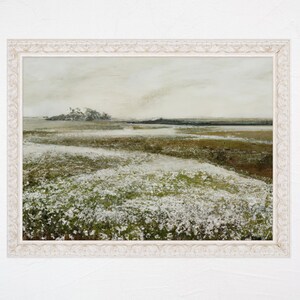 Spring Meadow Painting Vintage Landscape Print Country Field Printable Art P13 image 1