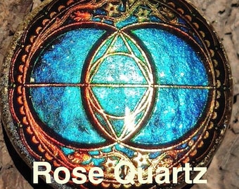 Chalice Well - Avalon - Vesica Piscis Orgonite - Holographic special effect (please watch video on description) Lightworker deluxe handmade
