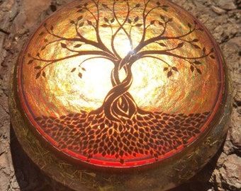 Tree of Life - big domus Orgonite - amazing beauty - holographic effect - powerfull gemstone matrix - radionic chart- video on description