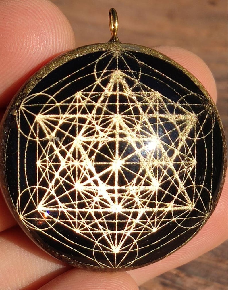 Metatron Cube Orgonite Tesla Coil Holographic Visual Etsy