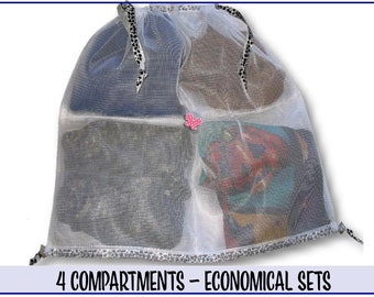 Mesh Wash & Lingerie Divided Bags in Durable but Gentle Premium Polyester Mesh by ClarUSA