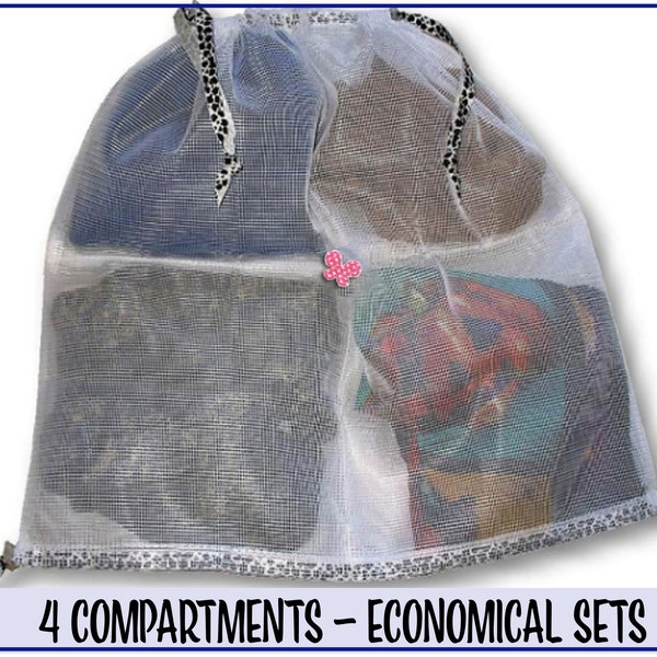 Mesh Wash & Lingerie Divided Bags in Durable but Gentle Premium Polyester Mesh by ClarUSA