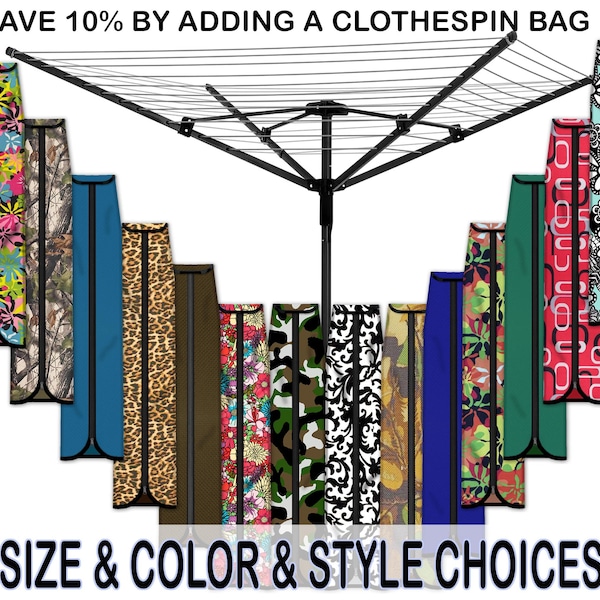 cb_Rotary Umbrella Dryer Cover | Waterproof Ottertex Canvas | Custom Sizes | UV-Resistant | Fits Outdoor Folding Clothesline | Made in USA