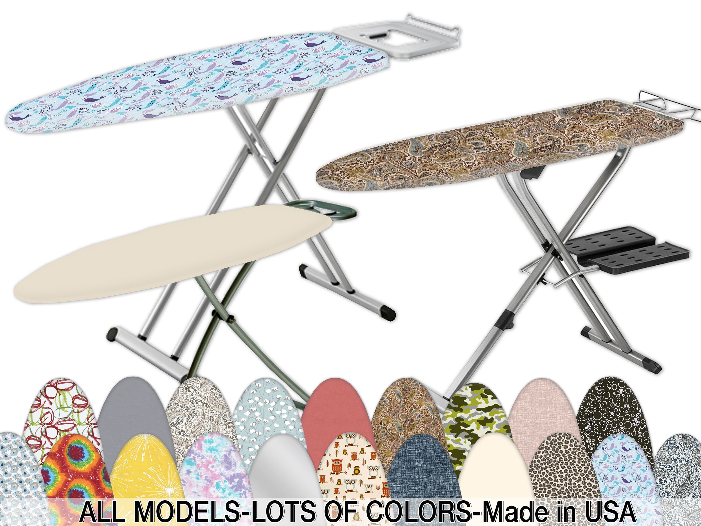 Combination Ironing Board Cover and 100 Percent WOOL IRONING PAD