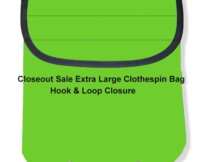 Extra Large Heavyduty Clothespin Bag Lime Etsy