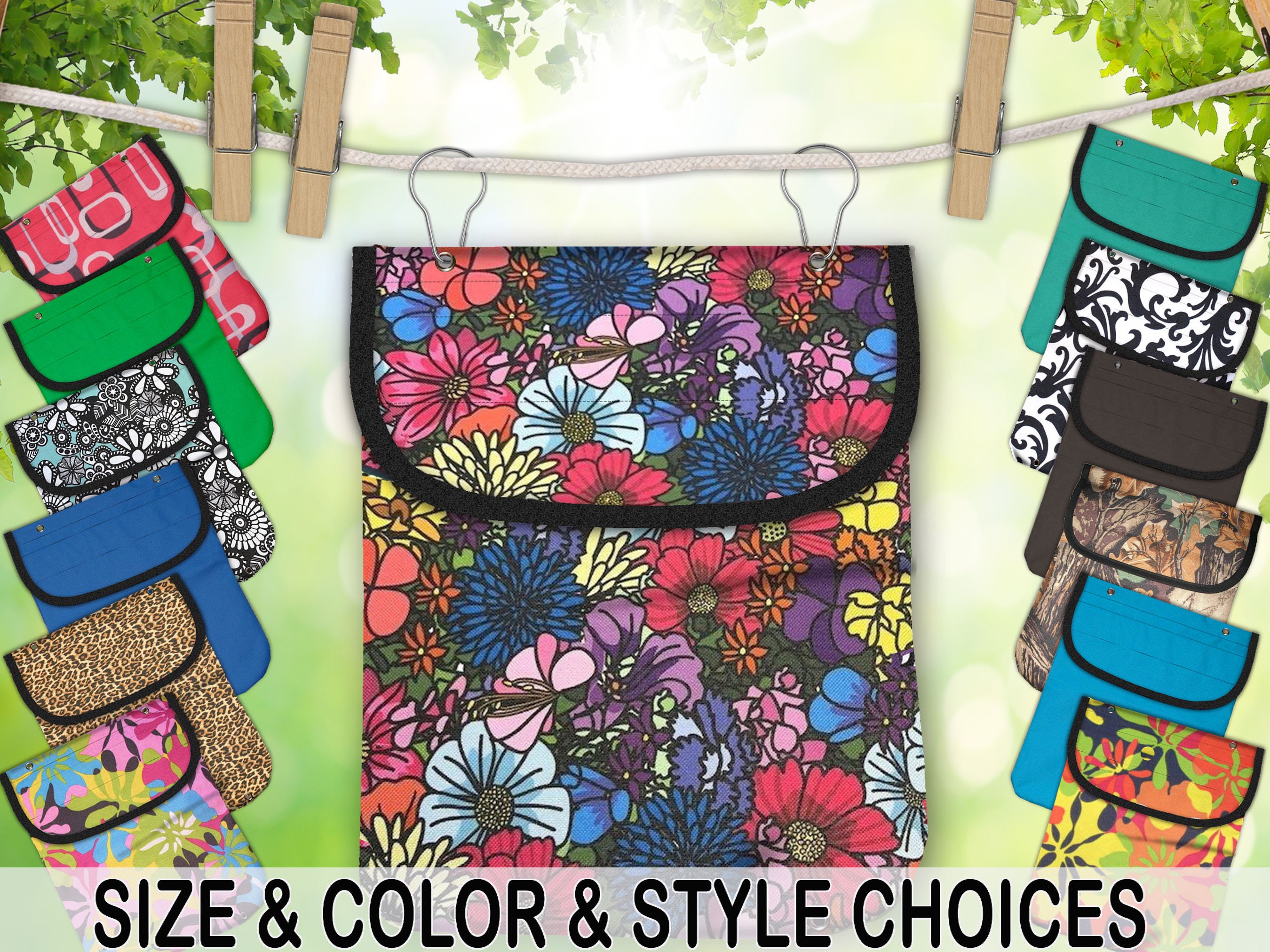 Mini Wooden Clothesline Clips BAG/24 ~ Color Choice!