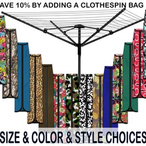Rotary Umbrella Dryer Cover | Waterproof Ottertex Canvas | Custom Sizes | UV-Resistant | Fits Outdoor Folding Clothesline | Made in USA