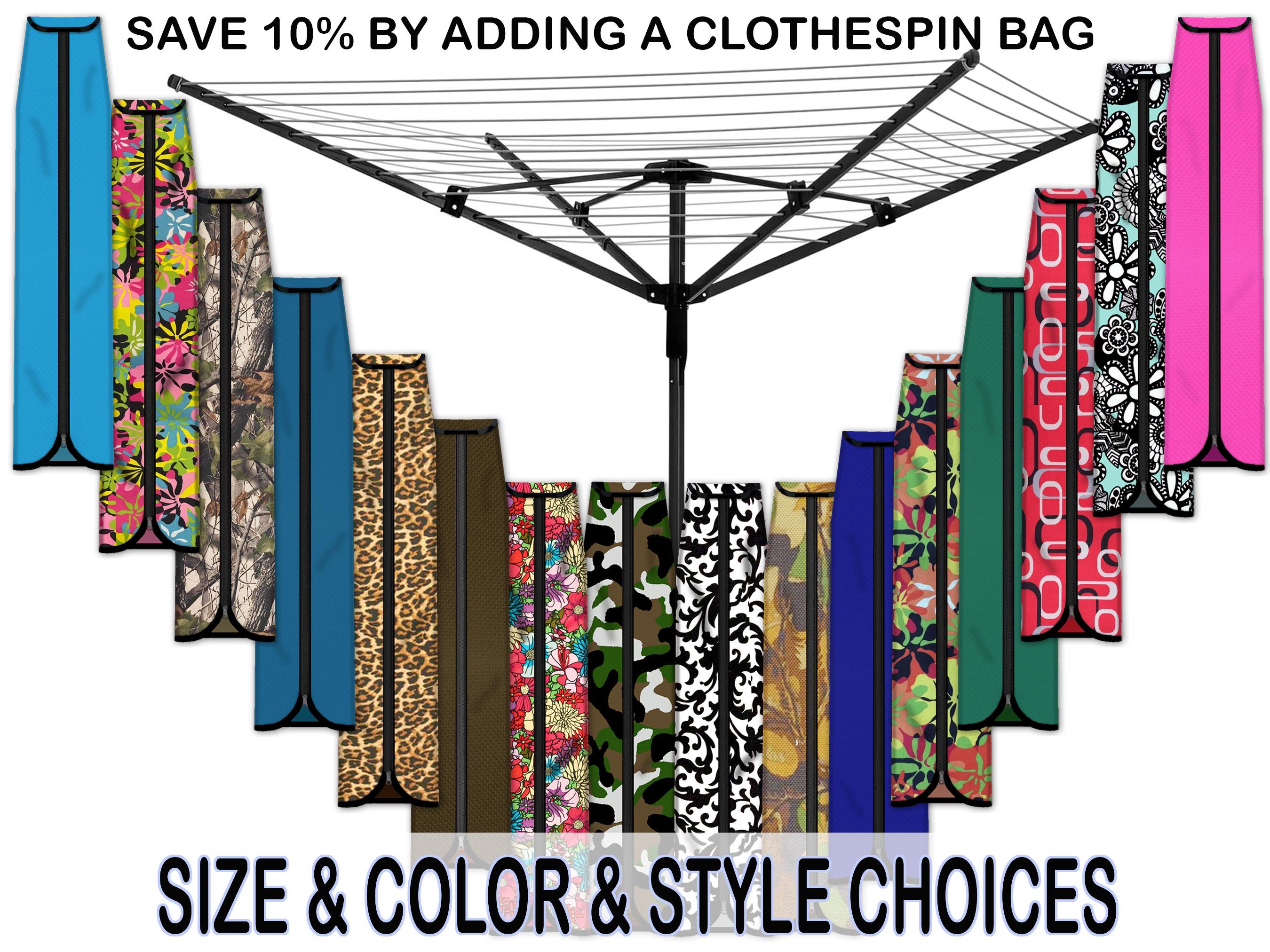 Rotary Umbrella Dryer Cover | Waterproof Ottertex Canvas | Custom Sizes | UV-Resistant | Fits Outdoor Folding Clothesline | Made in USA