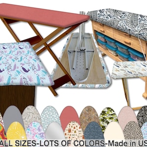 cov_RECTANGLE Replacement Ironing Board/Quilting Table Cover for ANY Rectangular Shape with Option to add Underlay Pad