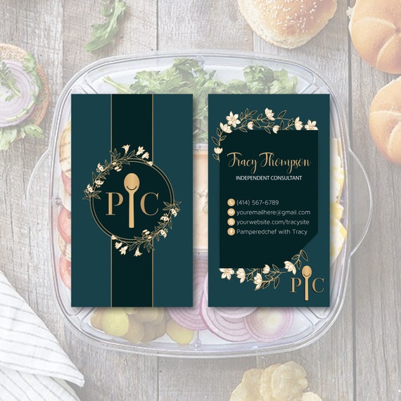 Custom Pampered Chef Business Card Personalized Pampered Chef | Etsy