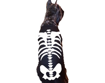 dog skeleton costume large