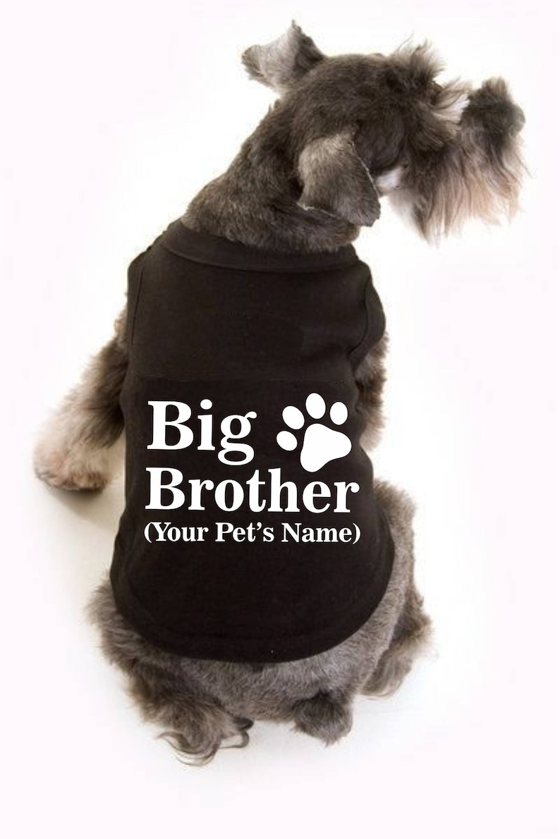 Personalized Big Brother Dog Shirt Big Brother Announcement Etsy