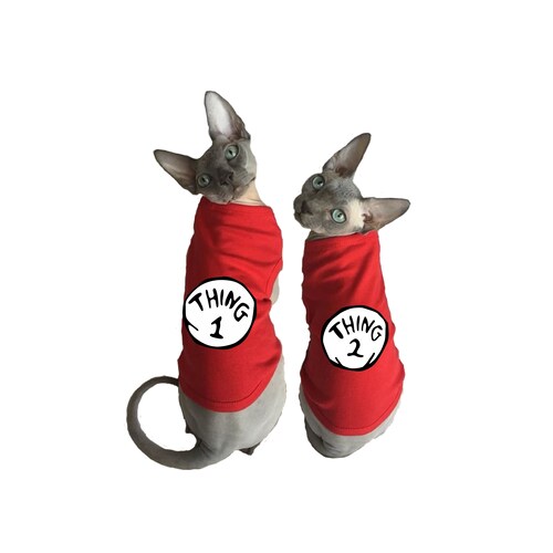 Débardeurs Cat assortis | Chemises de chat assorties drôles, tenue de chat assortie, chat nu, vêtements de chat sphynx, chemises de chose, t-shirts de sphynx