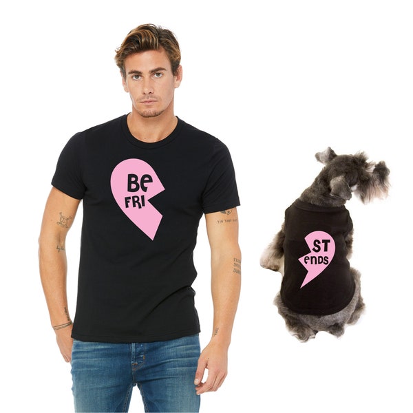 Matching Dog Owner BEST FRIEND Shirts | personalized pet owner gifts, dog dad gifts, dog dad shirt, funny dog lover gift, dog mom shirt