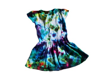 Girls Tie-Dye Dress | toddler tie dye swirl dress, Girls twirly dress, skater dress for girls, christmas gifts for girls, kids holiday gifts