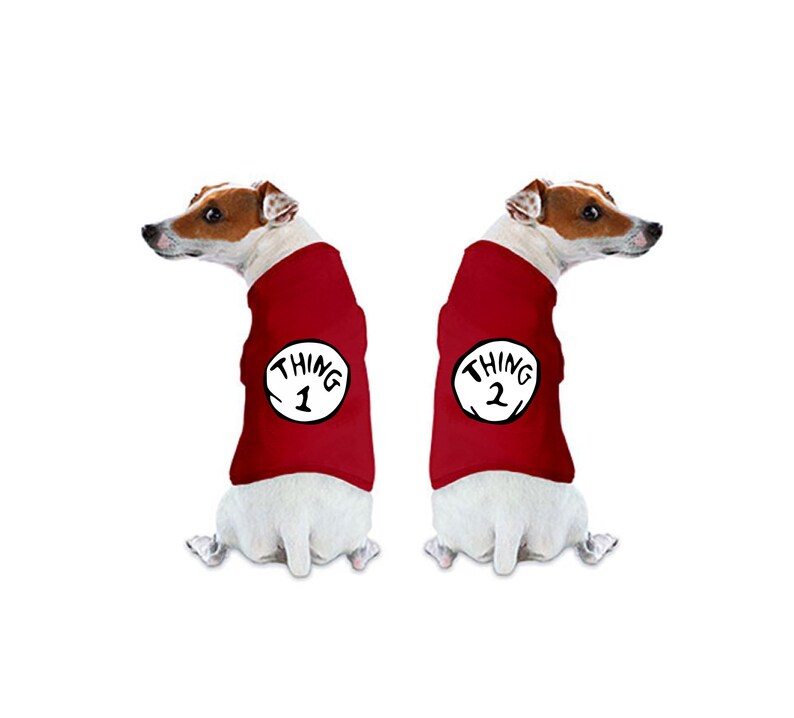 thing one and thing two dog shirts