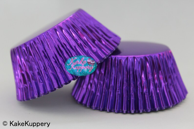 Foil Baking Cupcake Liners Purple Blue Black Pink Copper Etsy