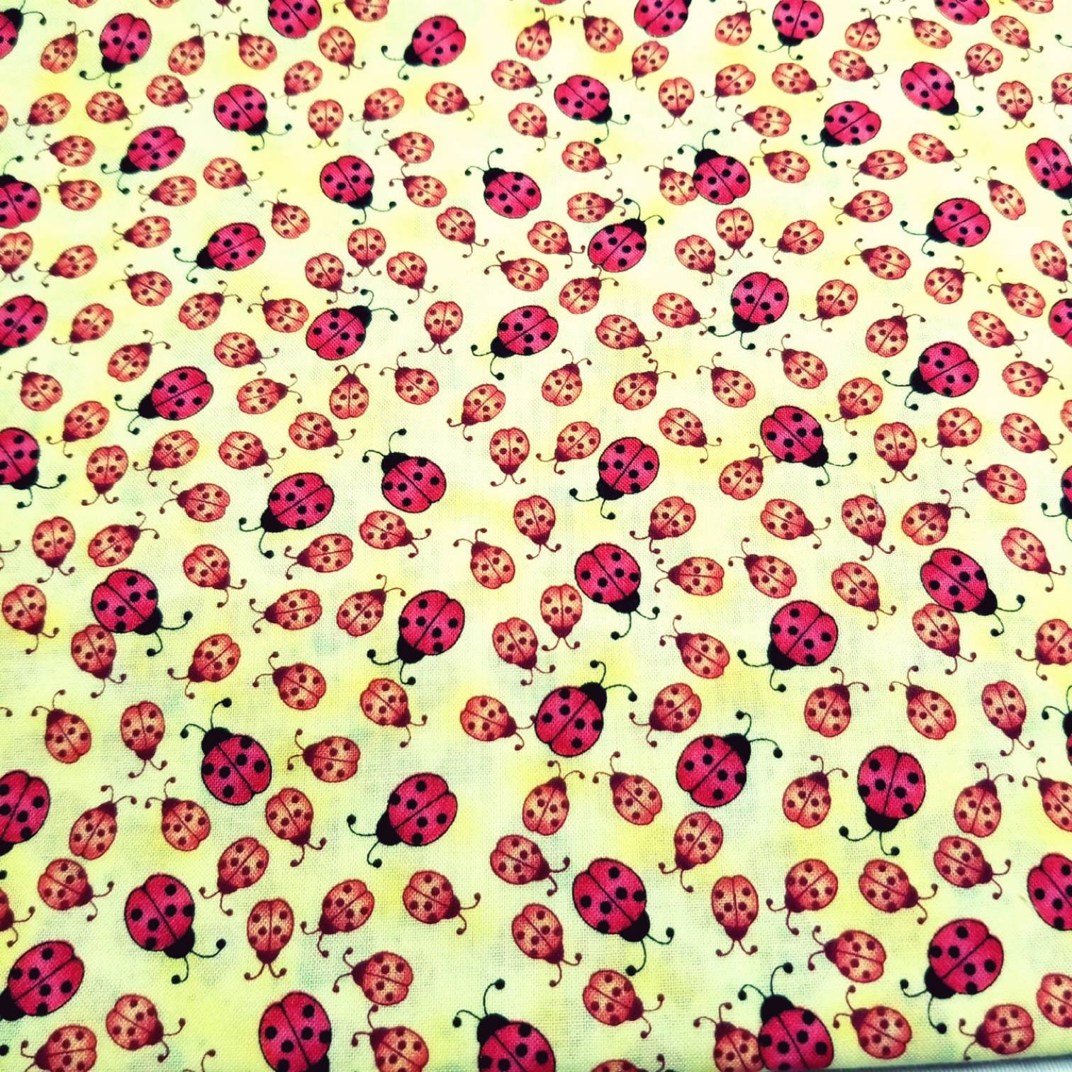 Ladybug Fabric 100 Cotton Sold by the Half Yard Etsy