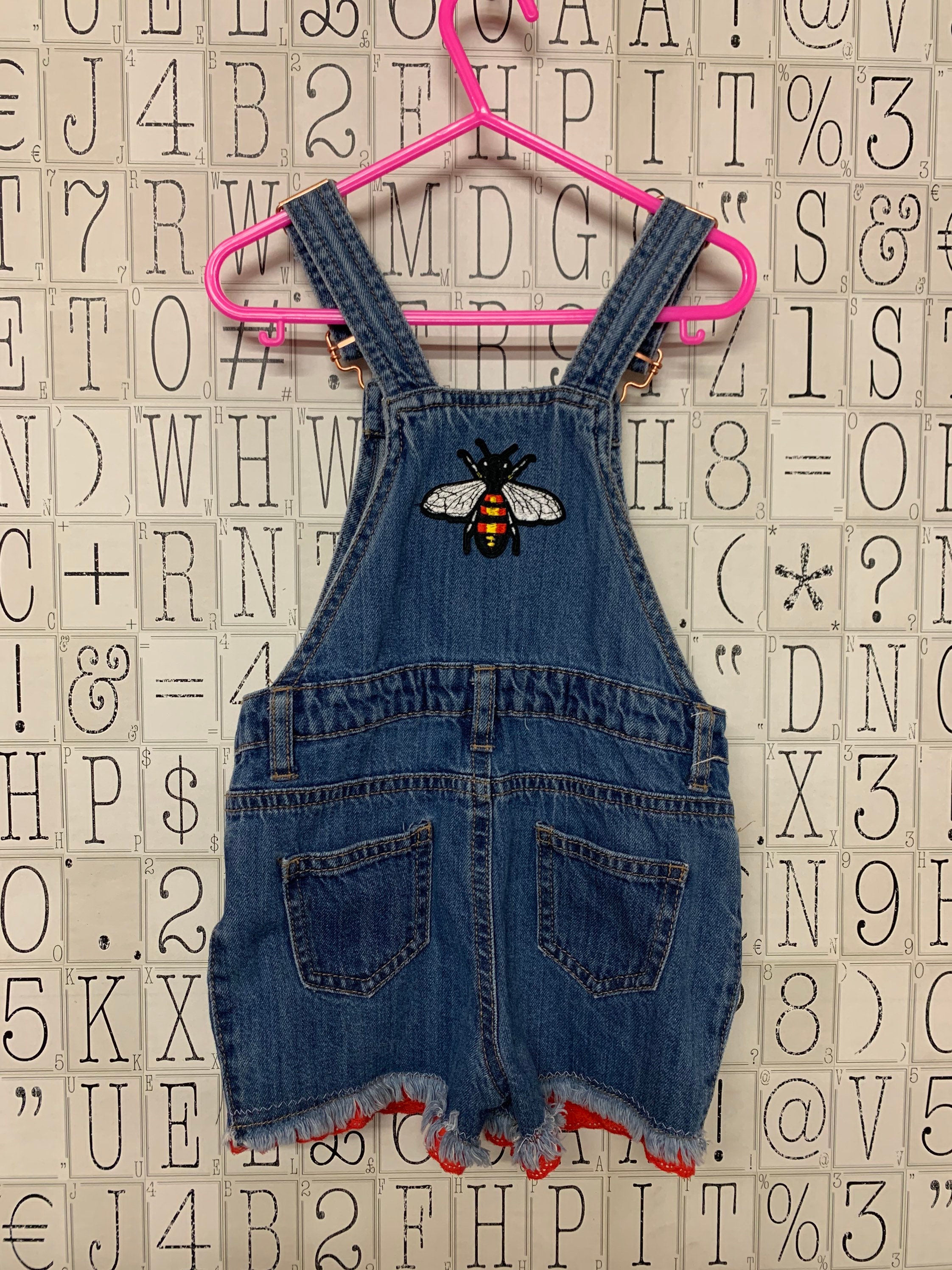 bee dungaree dress