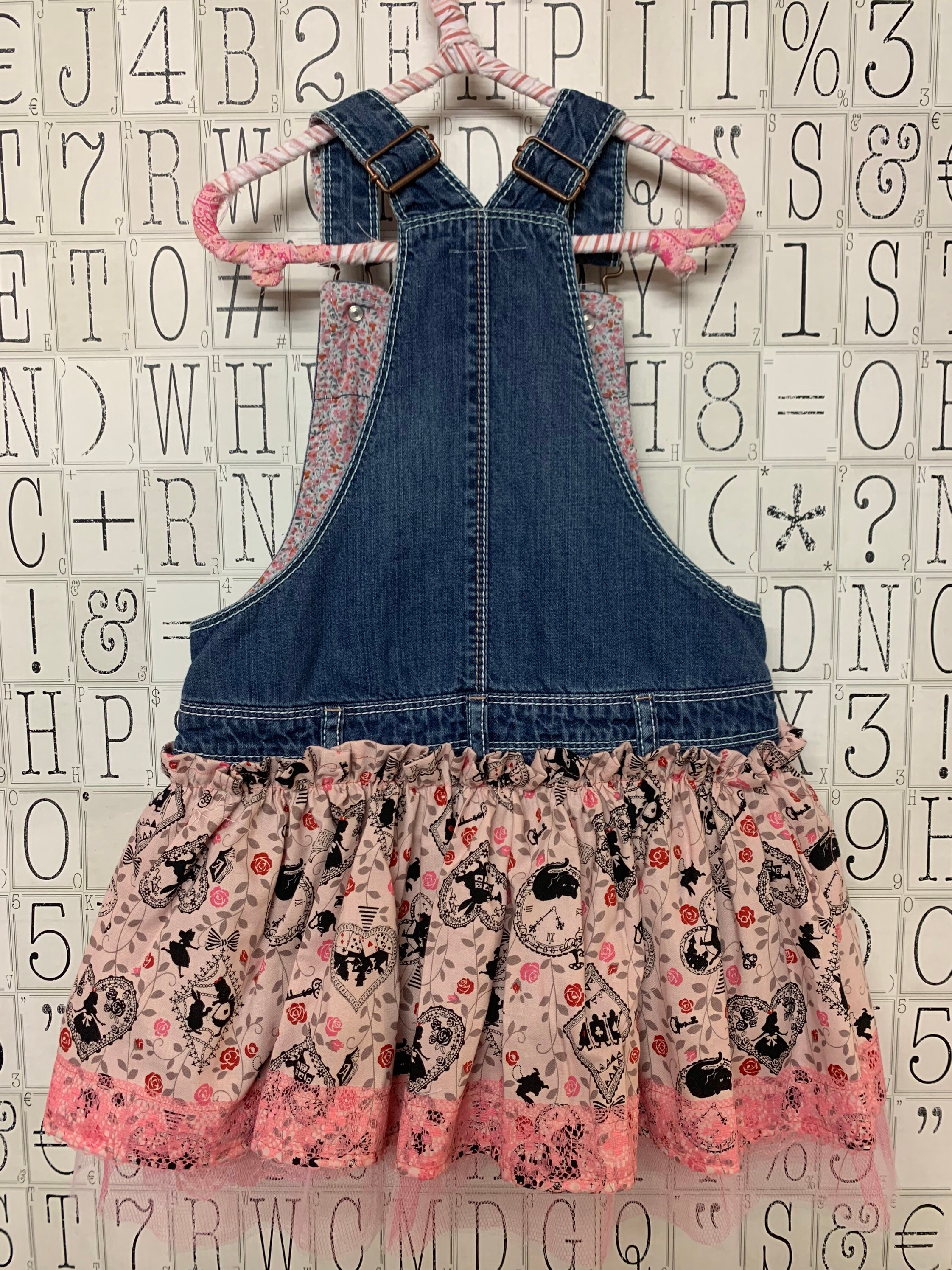 Girl's Denim Overall Tutu Dress 
