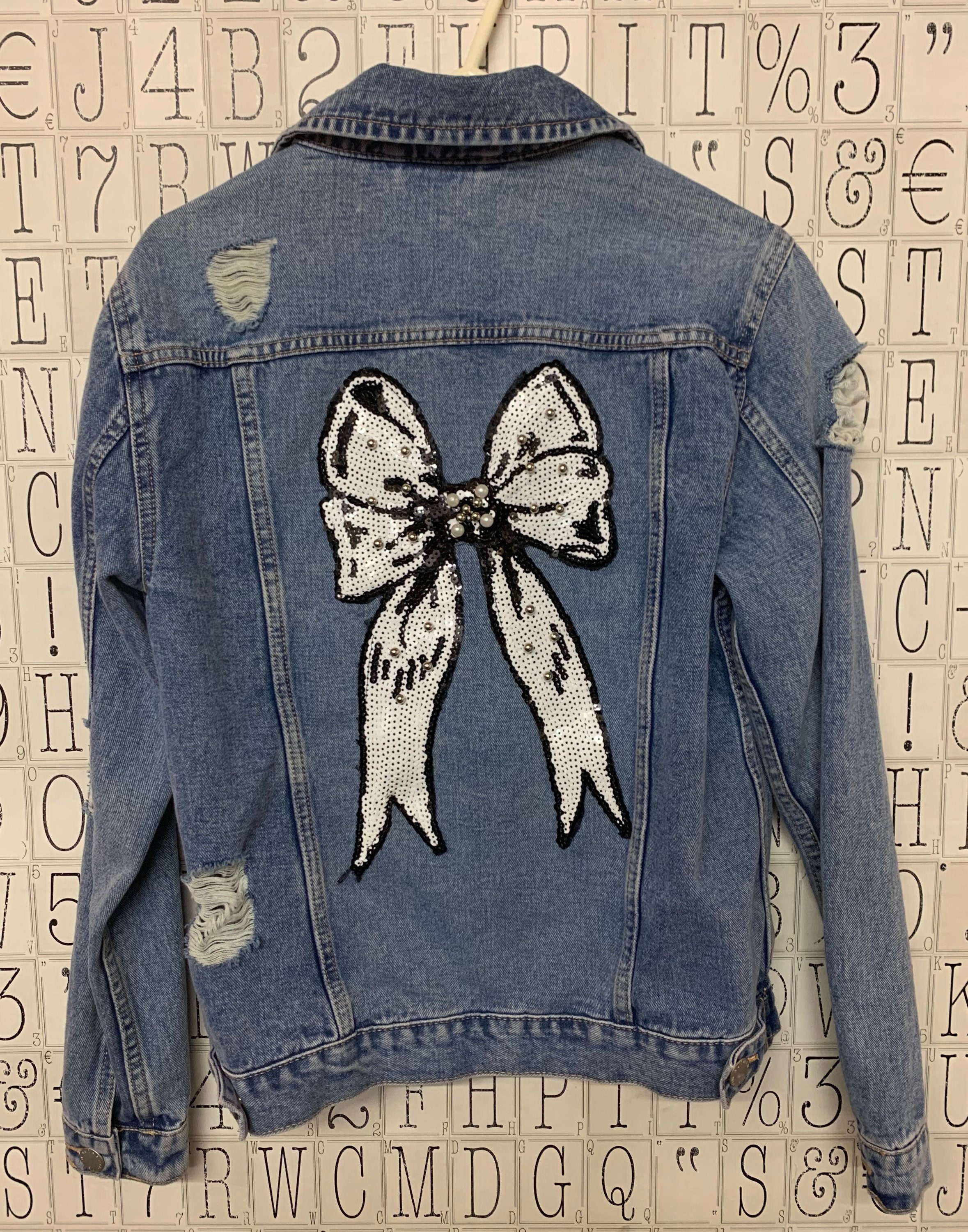 girls embellished denim jacket