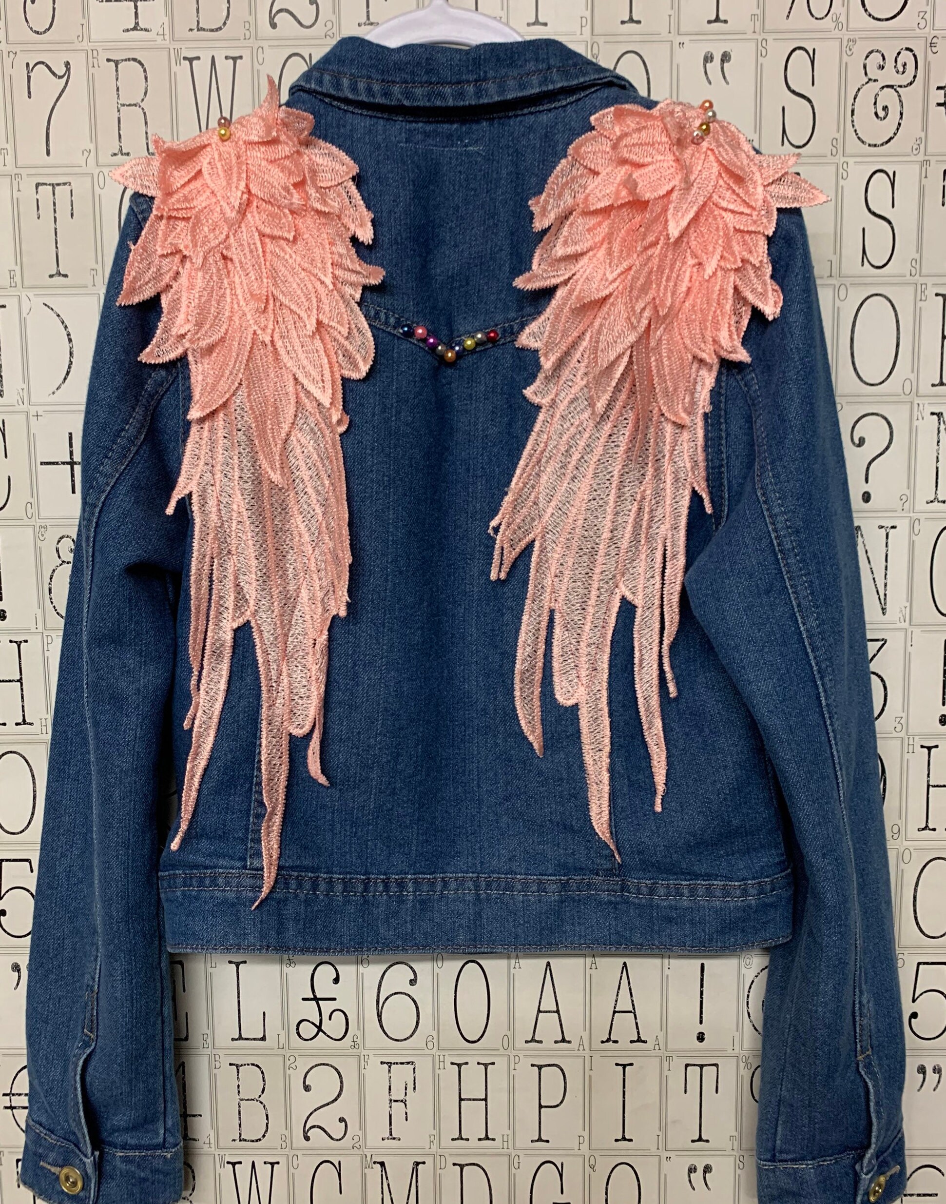 girls embellished denim jacket
