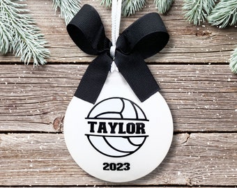 Volleyball Christmas Ornament, Personalized Volleyball Gift, Custom Volleyball Ornament, Volleyball Gifts For Girls, Boys Volleyball Gifts