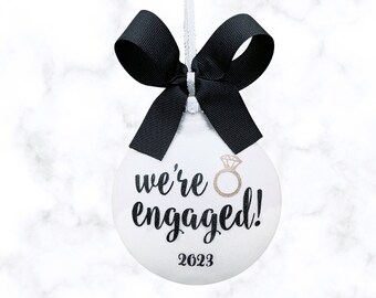 Engagement Ornament, Engagement Gift, Engaged Ornament Personalized, Engagement Christmas Ornament, Engaged Gift, Engaged Christmas Ornament