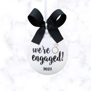 Engagement Ornament, Engagement Gift, Engaged Ornament Personalized, Engagement Christmas Ornament, Engaged Gift, Engaged Christmas Ornament image 7